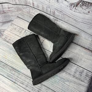 Ugg Classic Tall Bomber 5804 Black Metallic Sheen 7